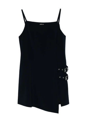 We11done logo-plaque dress - Blue