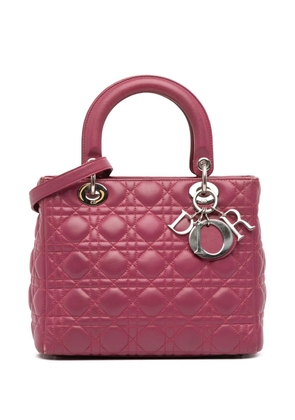 Christian Dior Pre-Owned 2010 Medium Lambskin Cannage Lady Dior handbag - Purple