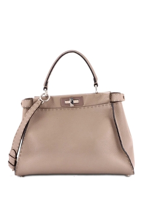 Fendi Pre-Owned Selleria Peekaboo Bag Leather Medium satchel - Grey