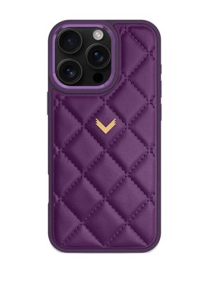 VELANTE quilted leather iPhone 16 Pro Max case - Purple