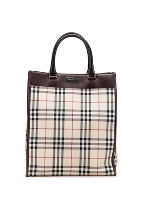 Burberry Pre-Owned 2000-2017 House Check Canvas tote bag - Brown