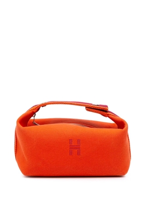 Hermès Pre-Owned 2021-2025 Small Canvas Bride A Brac Case vanity bag - Orange
