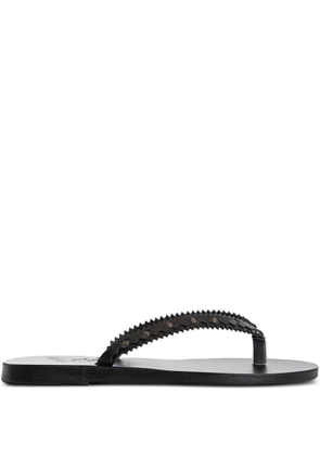 Ancient Greek Sandals Spatgi leather sandals - Black