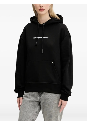 Karl Lagerfeld Jeans logo-print hoodie - Black