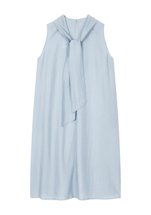 TOMBOY neck-tie sleeveless mini dress - Blue