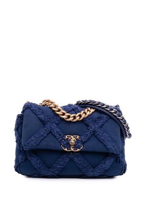 CHANEL Pre-Owned 2020 Medium Canvas and Cotton 19 Flap satchel - Blue