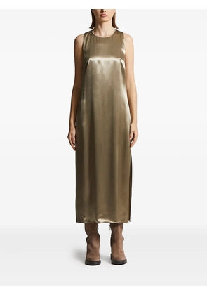 Peserico embellished side-split midi dress - Gold