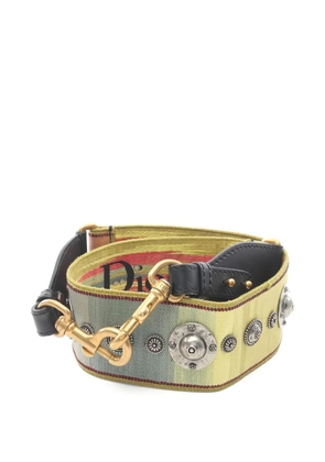 Christian Dior Pre-Owned 2020s medallion embroidery shoulder strap - Yellow