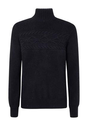 Zegna cable-knit high-neck sweater - Black