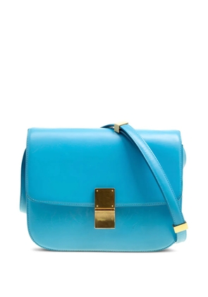 Celine Pre-Owned leather flap shoulder bag - Blue