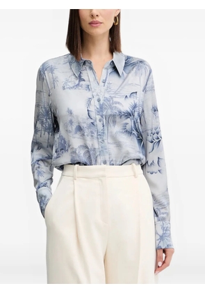 GUESS USA buttoned printed top - Blue