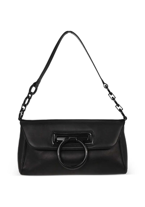 Ferragamo Pre-Owned 1990-2000s Gancini leather shoulder bag - Black