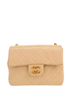 CHANEL Pre-Owned 1996 mini Carré quilted shoulder bag - Neutrals