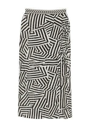 Bambah Geo Wrap skirt - Black