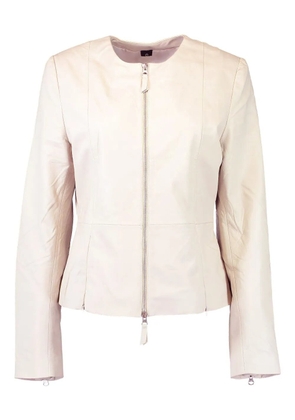 Lusso Blair zip-front fitted jacket - White