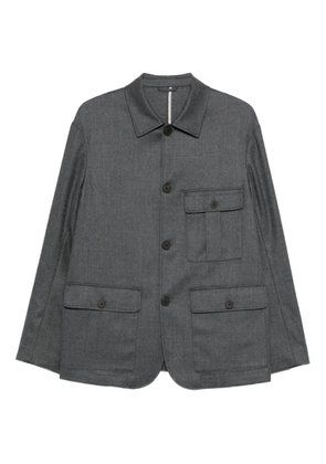 Emporio Armani wool-blend shirt jacket - Grey