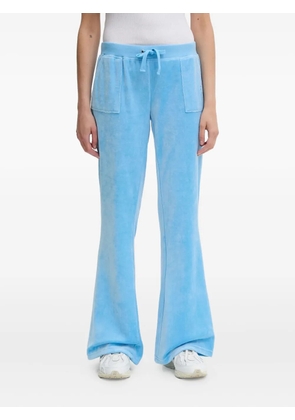 Juicy Couture patch-pocket velour trousers - Blue