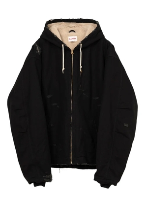 KAMIYA distressed-details jacket - Black