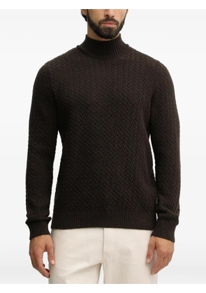 Barbour textured funnel-neck sweater - Brown