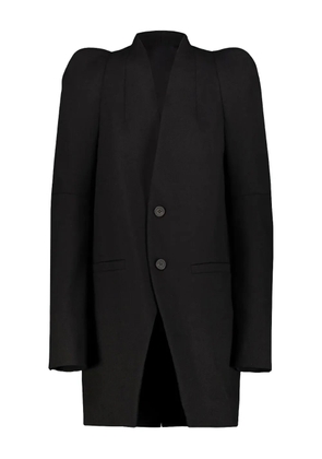 Rick Owens puffed-shoulder two-button jacket - Black