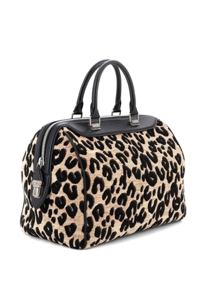 Louis Vuitton Pre-Owned Speedy Handbag Limited Edition Stephen Sprouse Leopard Chenille satchel - Black