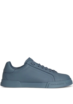 Dolce & Gabbana Portofino light-strobel calfskin sneakers - Blue