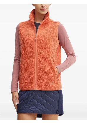 JACK WOLFSKIN logo-embroidery fleece vest - Orange