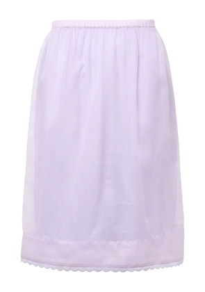 Nº21 elastic-waist silk midi skirt - Purple