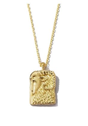 David Webb 18K yellow gold Aries pendant necklace