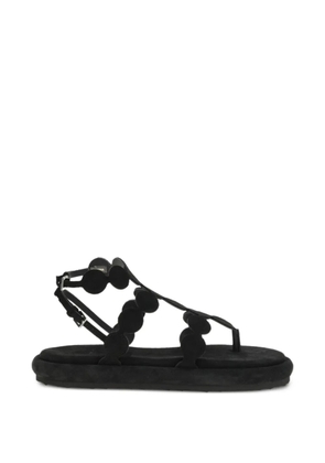 Pierre Hardy geometric cage suede sandals - Black