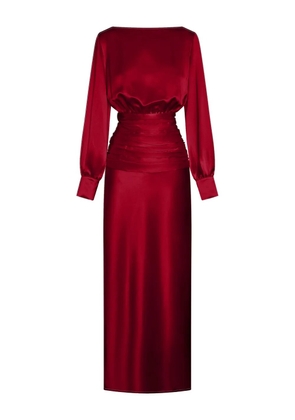 Nicholas Samina ruched maxi dress - Red