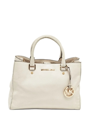 Michael Kors Vintage grained-leather tote bag - White