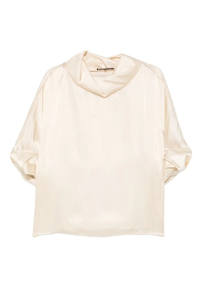 Rochas cowl-neck blouse - Neutrals