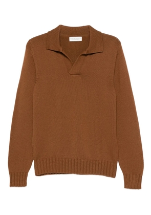 Filippo De Laurentiis polo-collar wool sweater - Brown