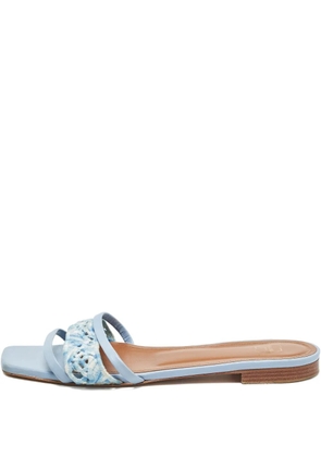 Malone Souliers 2024 macramé slides - Blue