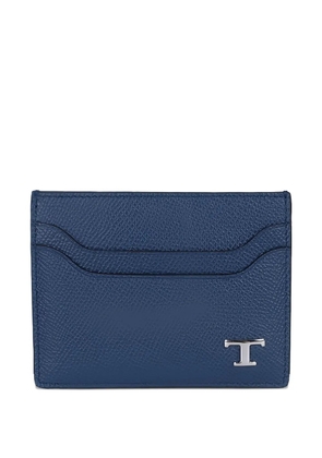 Tod's logo-plaque leather cardholder - Blue
