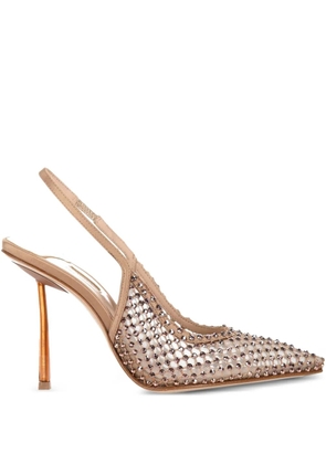 Le Silla 100MM embellished slingback sandals - Neutrals