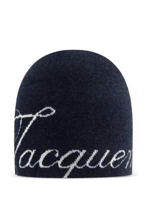 Jacquemus embroidered beanie hat - Blue