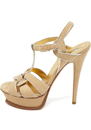 Saint Laurent Pre-Owned beige suede sandals - Neutrals