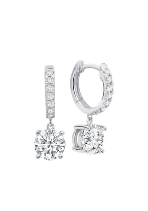 Tilla 14K white gold lab-grown diamond dangling earrings - Silver