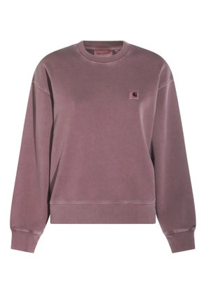 Carhartt WIP logo-patch crew-neck sweatshirt - Purple