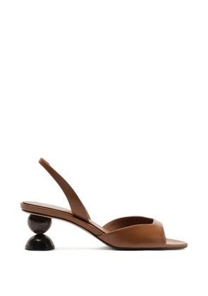 Alexandre Birman Tropicana double-sphere sandals - Brown