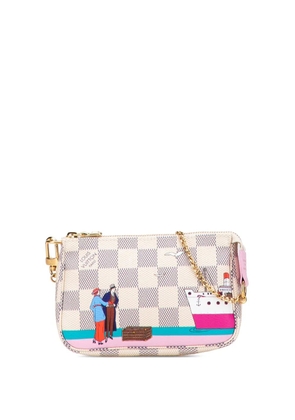 Louis Vuitton Pre-Owned 2016 Damier Azur Illustre Transatlantic Mini Pochette Accessoires handbag - Multicolour