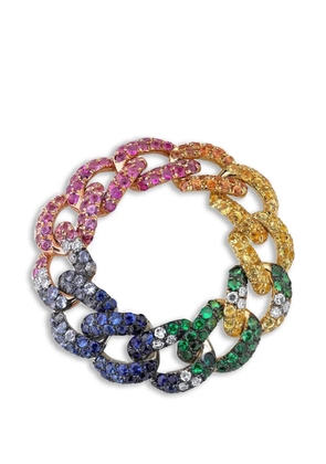 SHAY medium Rainbow sapphire ring - Gold