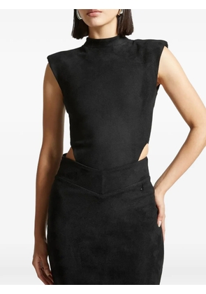 Manière De Voir wide-shoulder bodysuit - Black