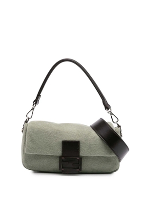 Fendi Pre-Owned 2010-2024 Cashmere Baguette satchel - Green