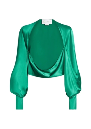 Genny balloon sleeve jacket - Green