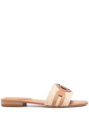 Lauren Ralph Lauren Alegra leather slides - Neutrals