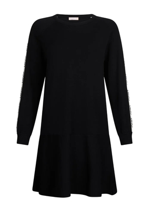 LIU JO logo-detail raglan-sleeve dress - Black