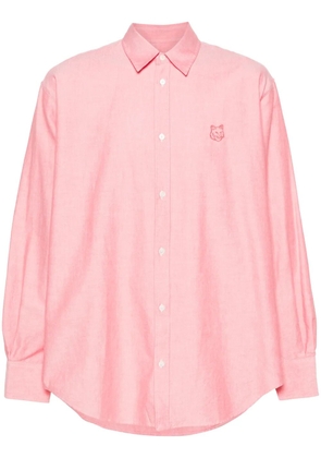 Maison Kitsuné Contour Fox Head-embroidery cotton shirt - Pink